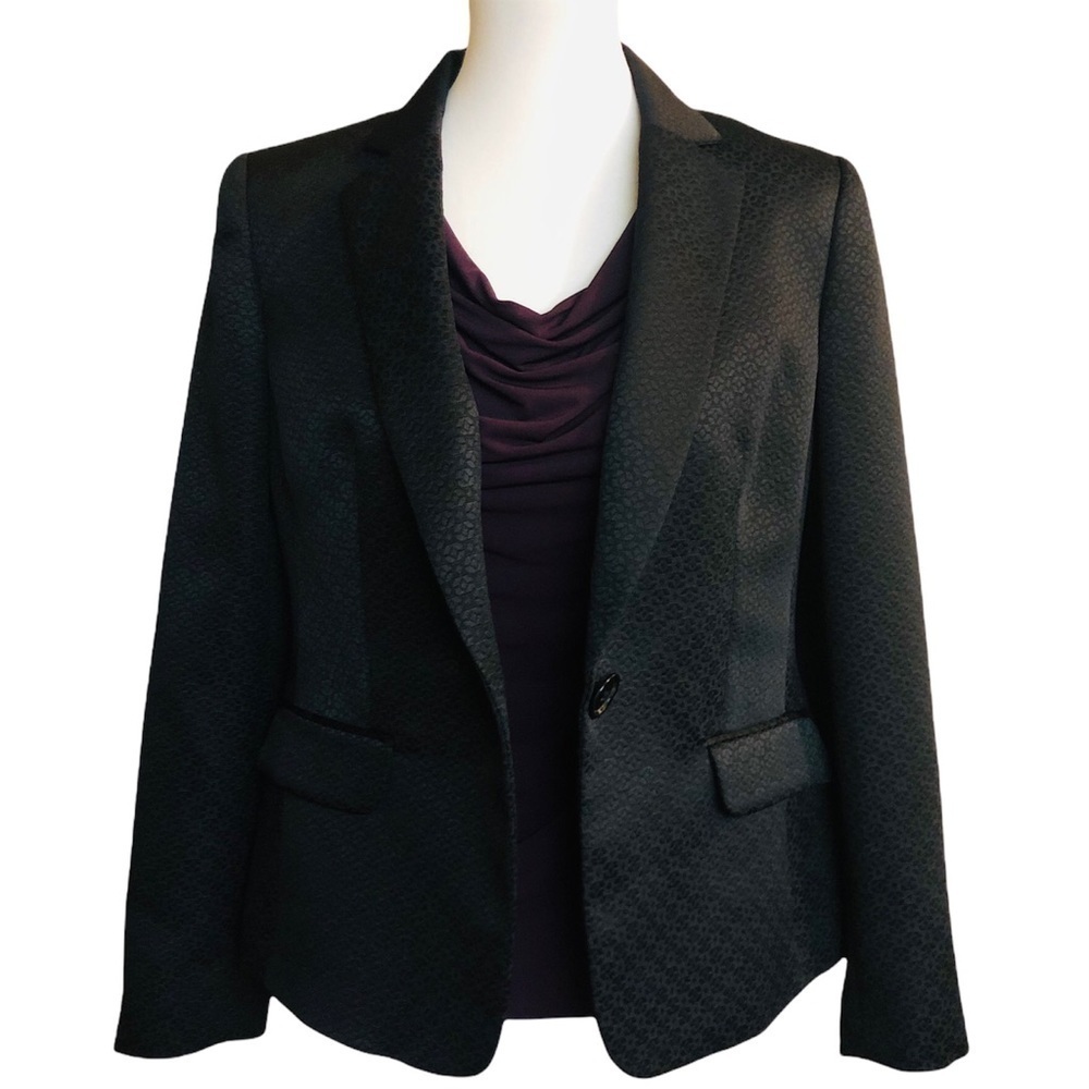 Black Patterned Blazer by Evan Picone NWT